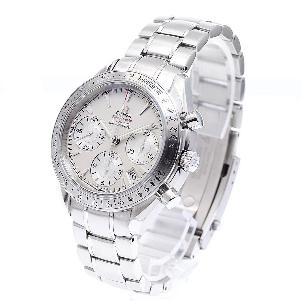 OMEGA SPEEDMASTER DATE CHRONOGRAPH SILVER DIAL AUTOMATIC WATCH - 2