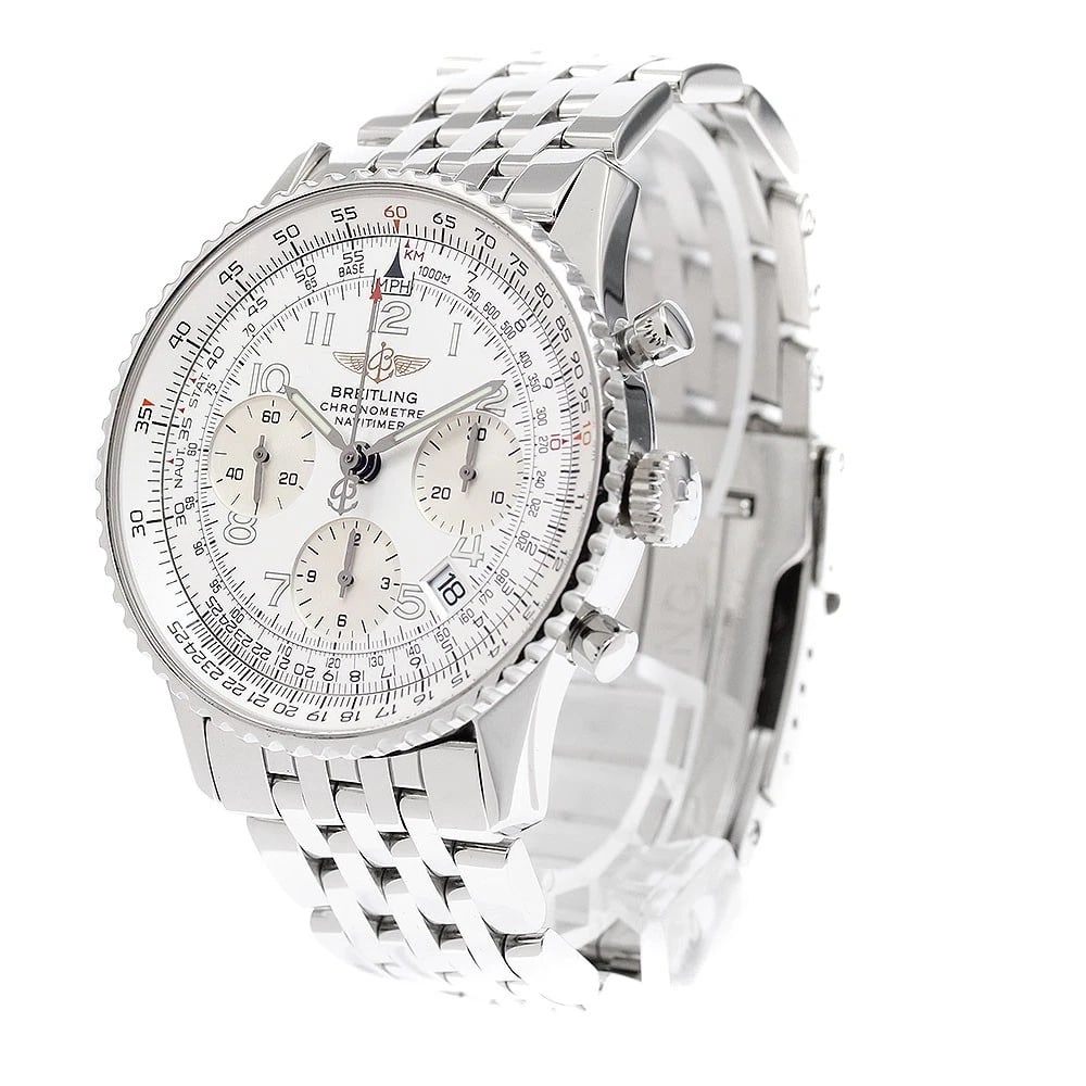BREITLING NAVITIMER CHRONOGRAPH SILVER DIAL AUTOMATIC WATCH - 2