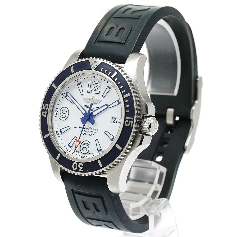 BREITLING SUPER OCEAN DATE WHITE AUTOMATIC WATCH - 2