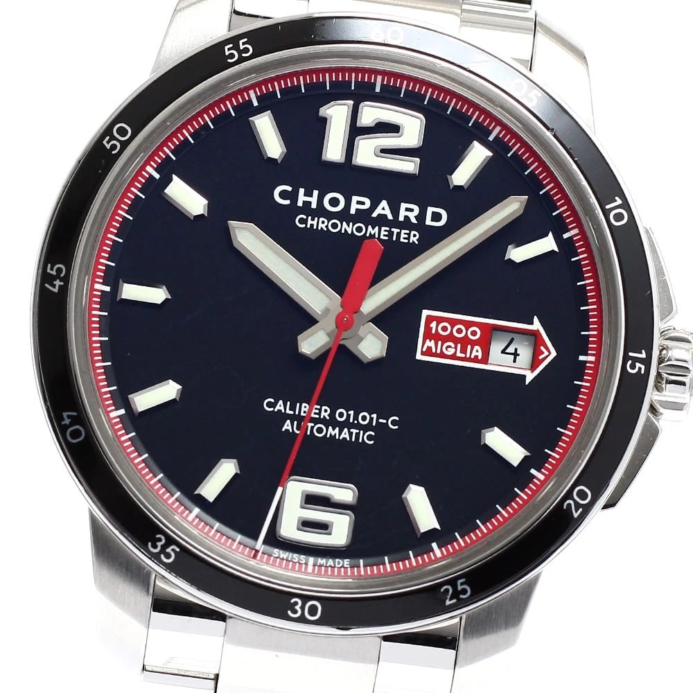 CHOPARD MILLE MIGLIA DATE BLACK AUTOMATIC WATCH: Chopard Mille Miglia Date black Automatic Watch Brand: Chopard Type/Style: Wristwatch Material: Band Material Stainless Steel, Case Material Stainless Steel / Stainless Steel Color: Band Color