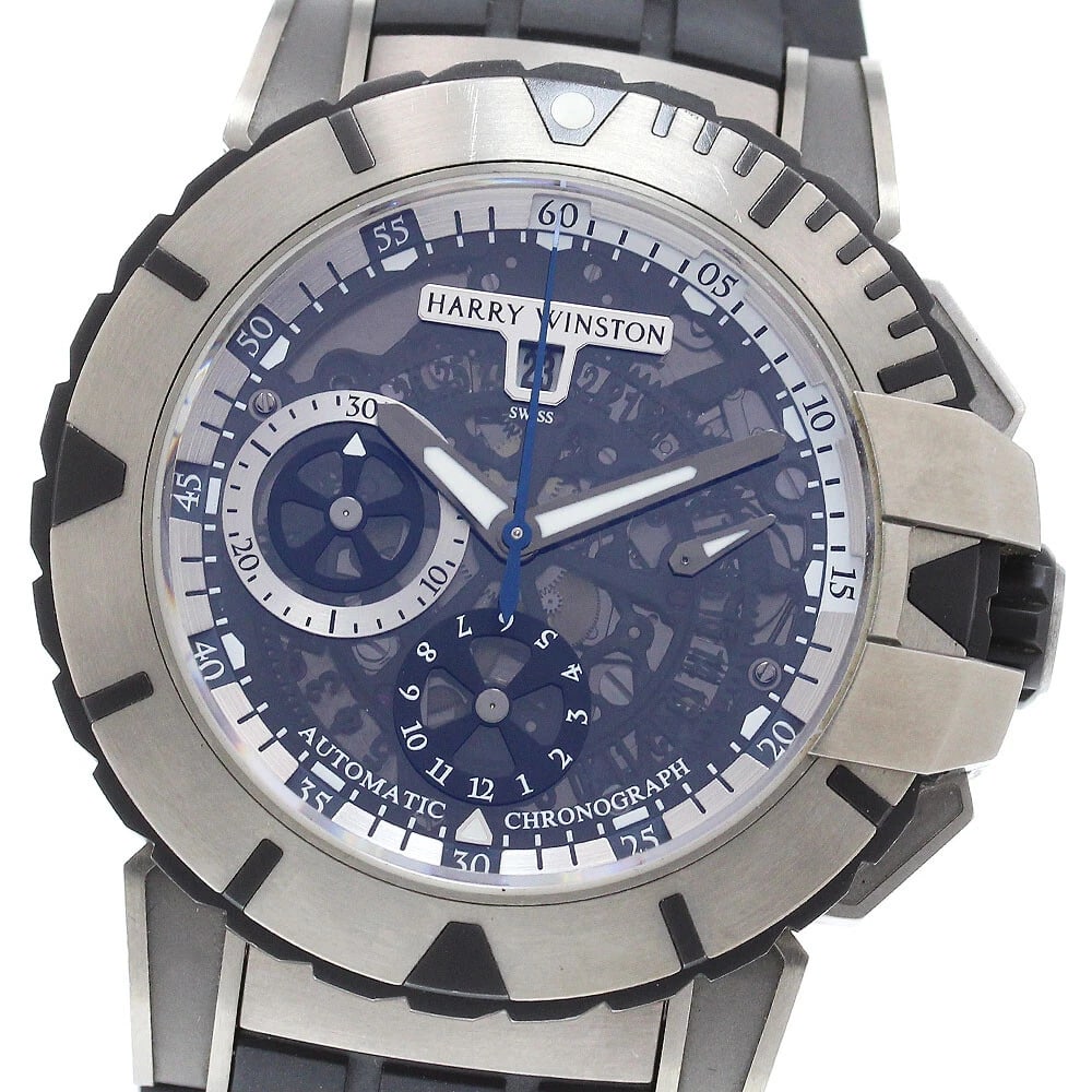 HARRY WINSTON OCEAN DIVER CHRONO BLUFF WATCH (1 of 2)