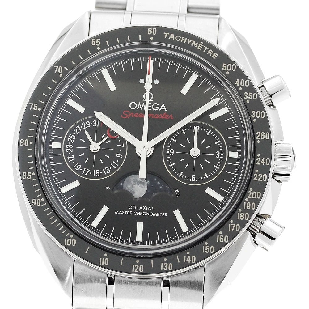 OMEGA SPEEDMASTERMOONPHASE AUTOMATIC WATCH: OMEGA SpeedmasterMoonphase Automatic Watch Brand: OMEGA Type/Style: Wristwatch Material: Band Material Stainless Steel, Case Material Stainless Steel / Stainless Steel Color: Band Color Silver, Dial
