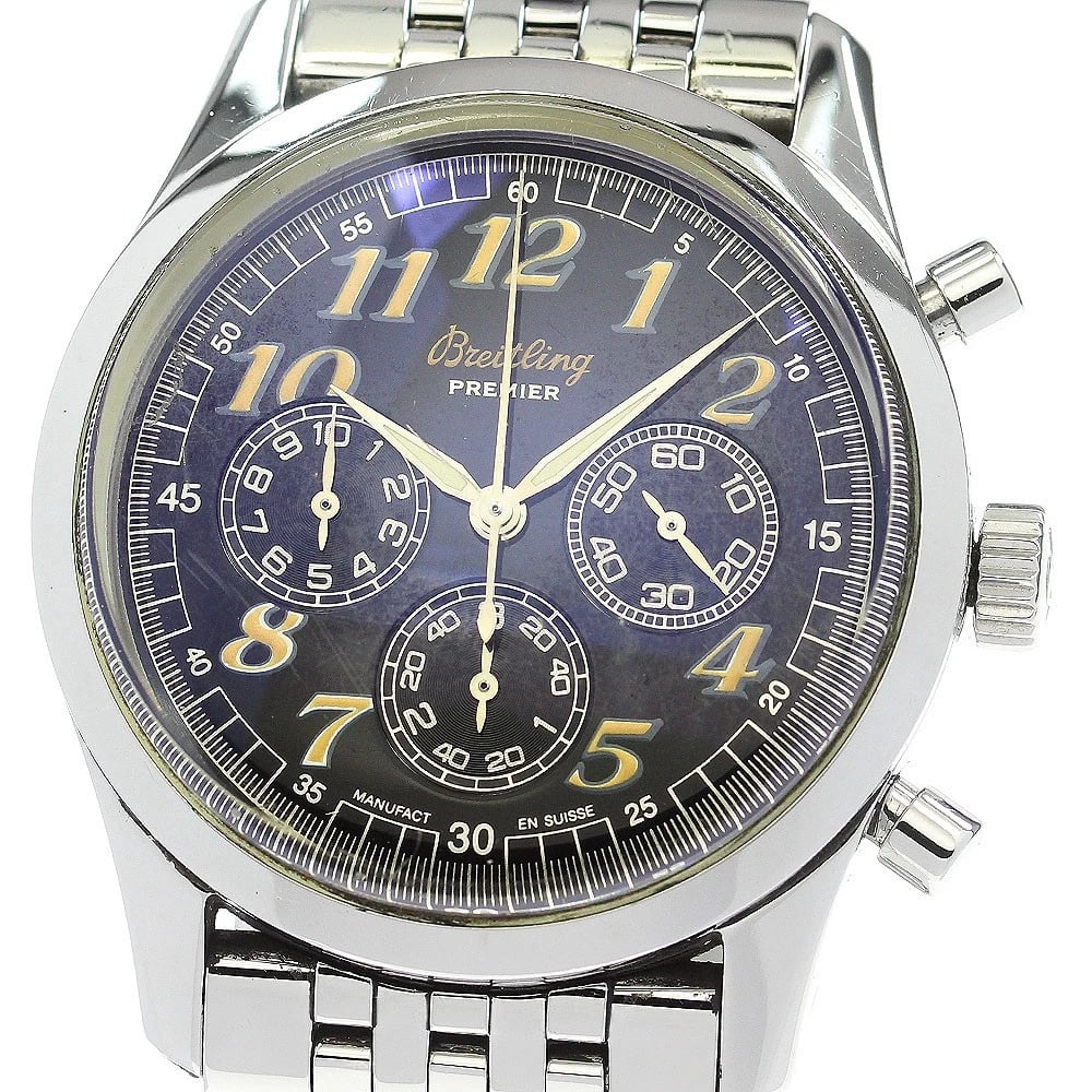BREITLING NAVITIMER PREMIER CHRONOGRAPH AUTOMATIC WATCH: BREITLING Navitimer premier Chronograph Automatic Watch Brand: BREITLING Type/Style: Wristwatch Material: Band Material Stainless Steel, Case Material stainless Steel /stainless steel Color: Band