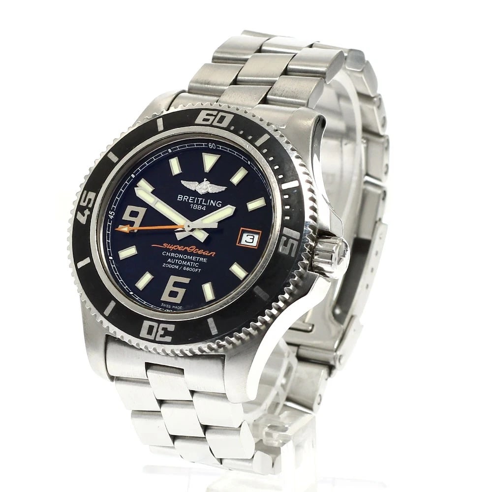 BREITLING SUPER OCEAN DATE BLACK AUTOMATIC WATCH - 2