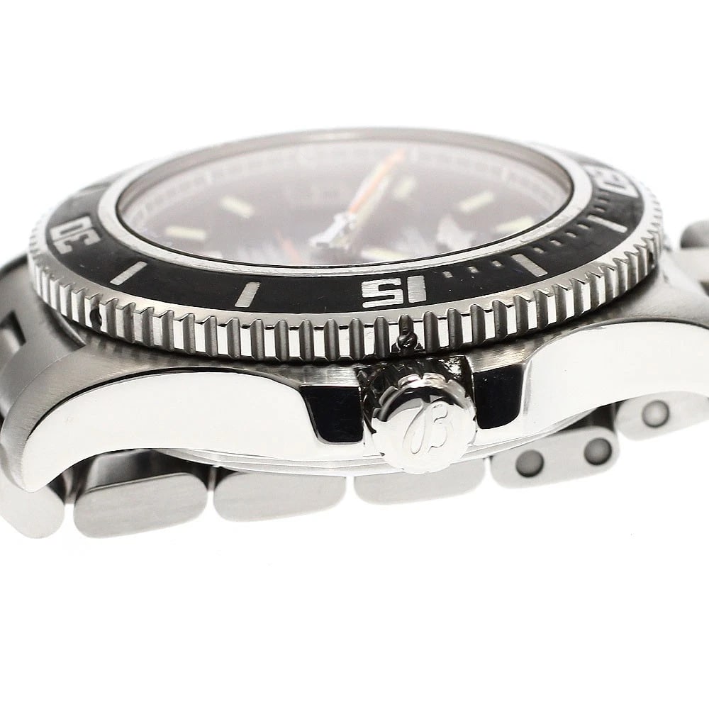 BREITLING SUPER OCEAN DATE BLACK AUTOMATIC WATCH - 3