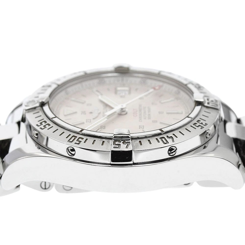 BREITLING COLT DATE SILVER DIAL AUTOMATIC WATCH - 5