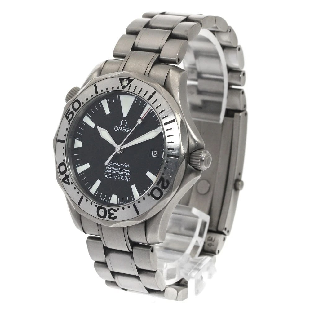 OMEGA SEAMASTER DATE BLACK AUTOMATIC WATCH - 2