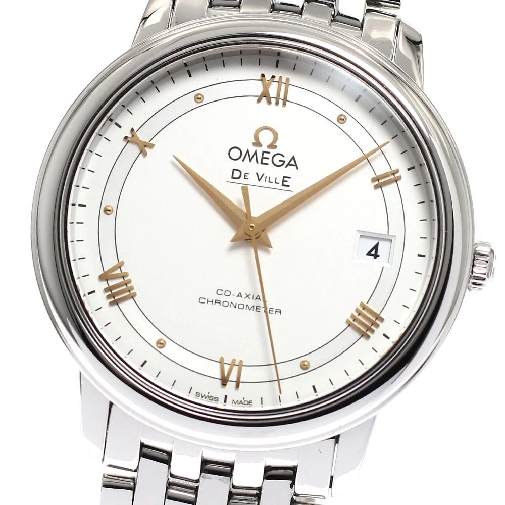OMEGA DE VILLE PRESTIGE COAXIAL AUTOMATIC WATCH: OMEGA De Ville Prestige Coaxial Automatic Watch Brand: OMEGA Type/Style: Wristwatch Material: Band Material Stainless Steel, Case Material Stainless Steel / Stainless Steel Color: Band Color Silver,