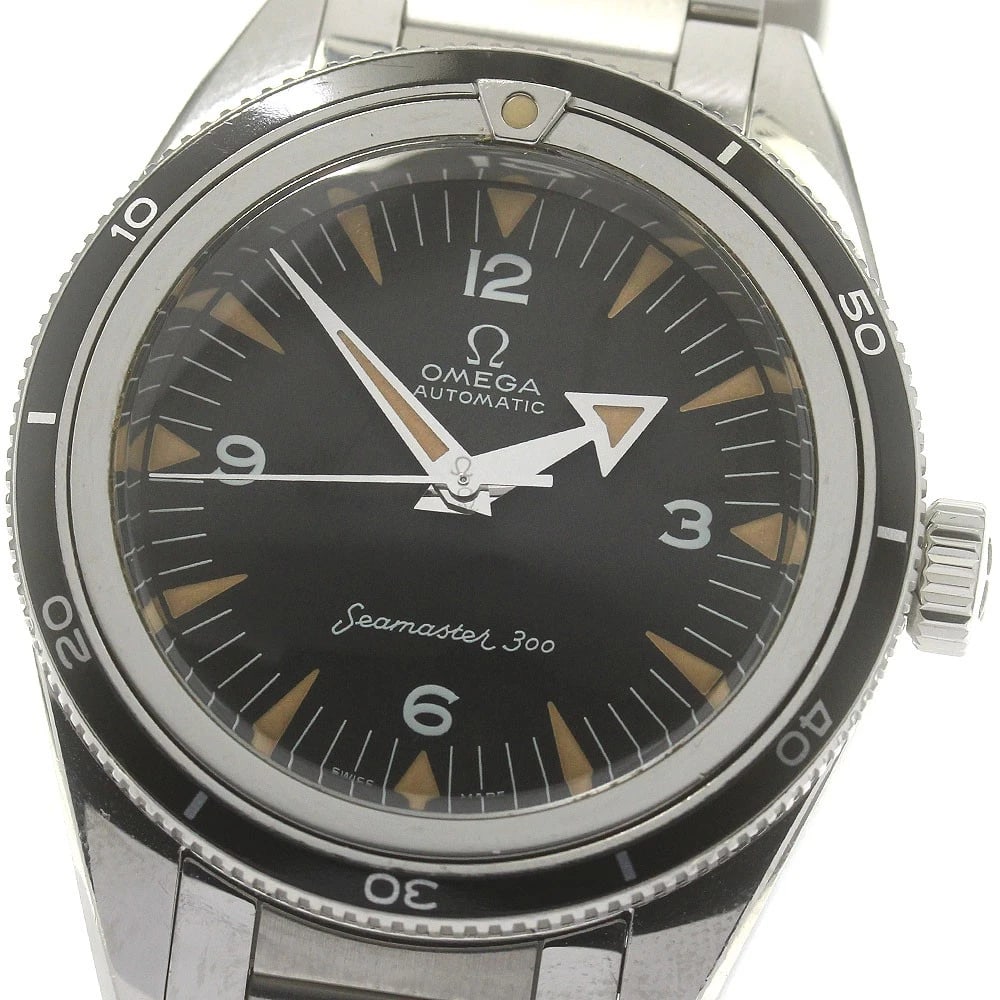 OMEGA SEAMASTER TRILOGY WATCH: OMEGA Seamaster Trilogy Watch Brand: OMEGA Type/Style: Wristwatch Material: Band Material Stainless Steel, Case Material Stainless Steel / Stainless Steel Color: Band Color Silver, Dial Color black,