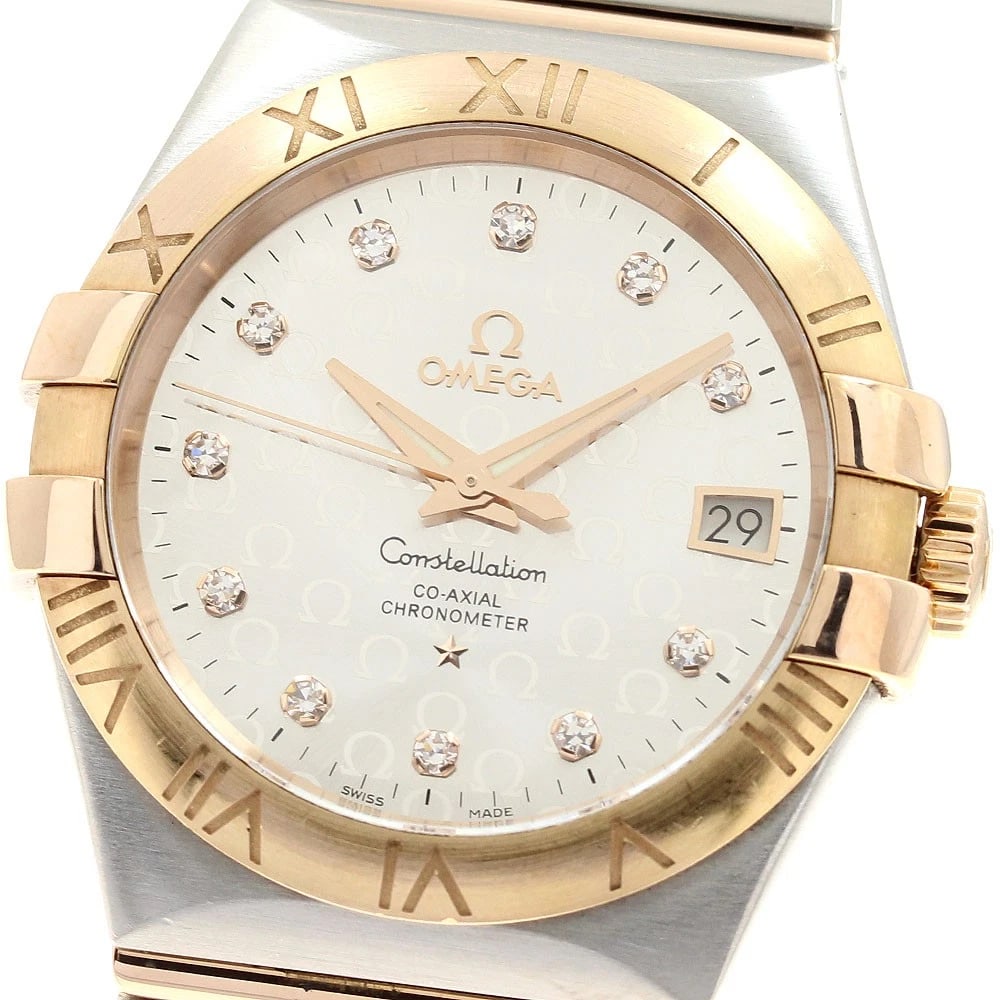 OMEGA CONSTELLATION DIAMOND AUTOMATIC WATCH: OMEGA Constellation diamond Automatic Watch Brand: OMEGA Type/Style: Wristwatch Material: Band Material Stainless Steel/RG, Case Material stainless Steel /stainless steel Color: Band Color Silver /