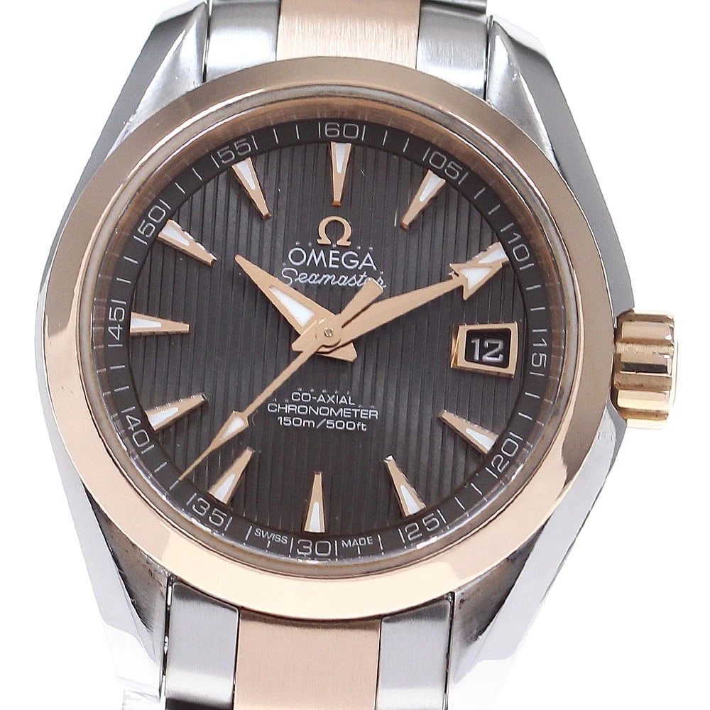 OMEGA SEAMASTER AQUA TERRA CO-AXIAL AUTOMATIC LADIES, WATCH: OMEGA Seamaster Aqua Terra Co-Axial Automatic Ladies, Watch Brand: OMEGA Type/Style: Wristwatch Material: Band Material Stainless Steel/PG, Case Material Stainless Steel / Stainless Steel Color: Band