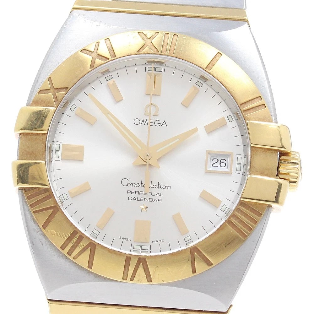 OMEGA CONSTELLATION DOUBLE EAGLE SILVER DIAL QUARTZ WATCH: OMEGA Constellation Double eagle Silver Dial Quartz Watch Brand: OMEGA Type/Style: Wristwatch Material: Band Material Stainless Steel/K18YG, Case Material Stainless Steel/K18YG / Stainless