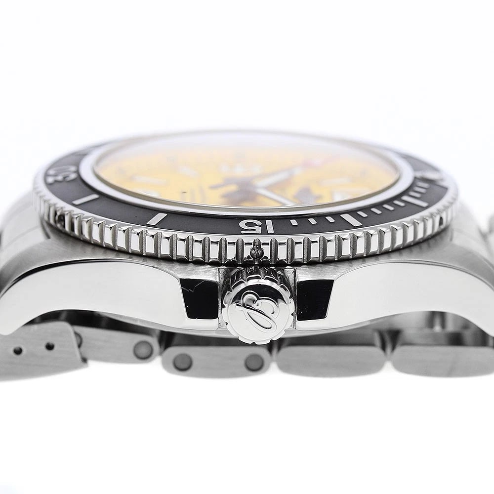 BREITLING SUPER OCEAN DATE YELLOW AUTOMATIC WATCH - 4