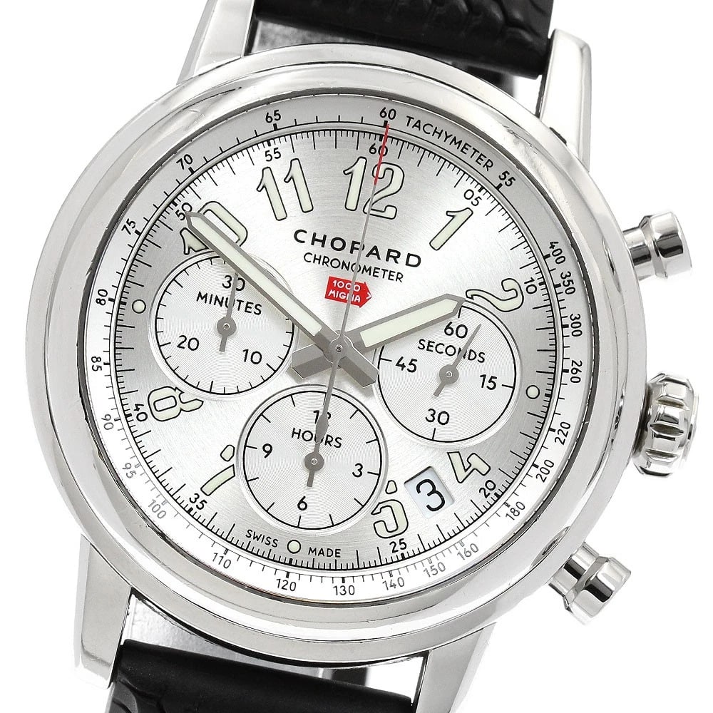 CHOPARD MILLE MIGLIA CHRONOGRAPH SILVER AUTOMATIC, WATCH: Chopard Mille Miglia Chronograph Silver Automatic, Watch Brand: Chopard Type/Style: Wristwatch Material: Band Material rubber, Case Material stainless Steel /rubber Color: Band Color black, Dial