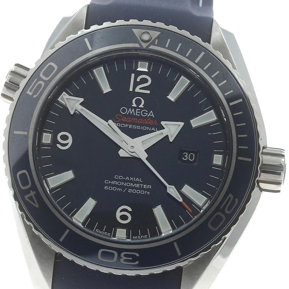 OMEGA SEAMASTER PLANET OCEAN AUTOMATIC BOY'S WATCH: OMEGA Seamaster Planet Ocean Automatic Boy's Watch Brand: OMEGA Type/Style: Wristwatch Material: Band Material rubber, Case Material Stainless Steel / rubber Color: Band Color Navy, Dial Color Navy,