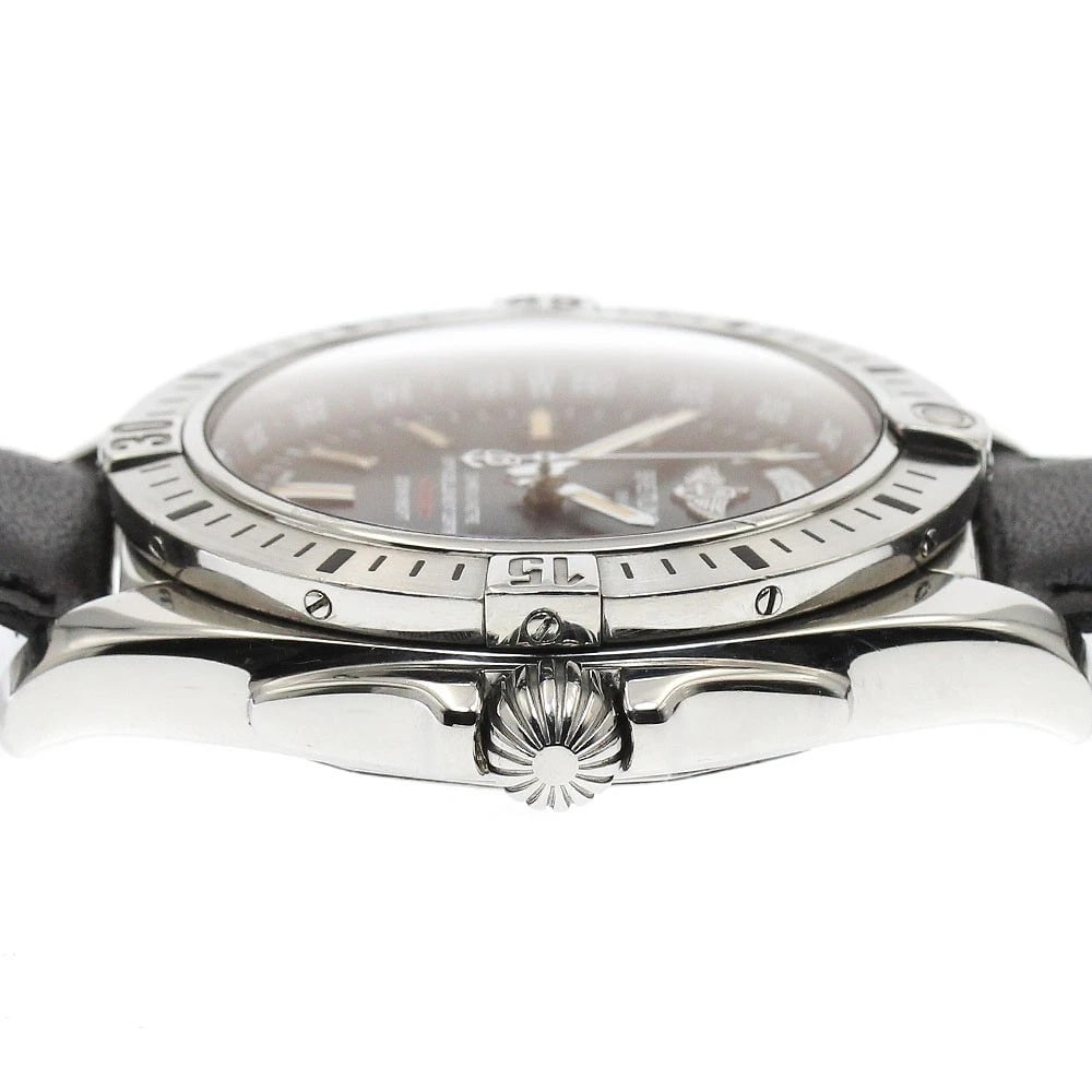 BREITLING GALACTIC DAY DATE BLACK AUTOMATIC WATCH - 3