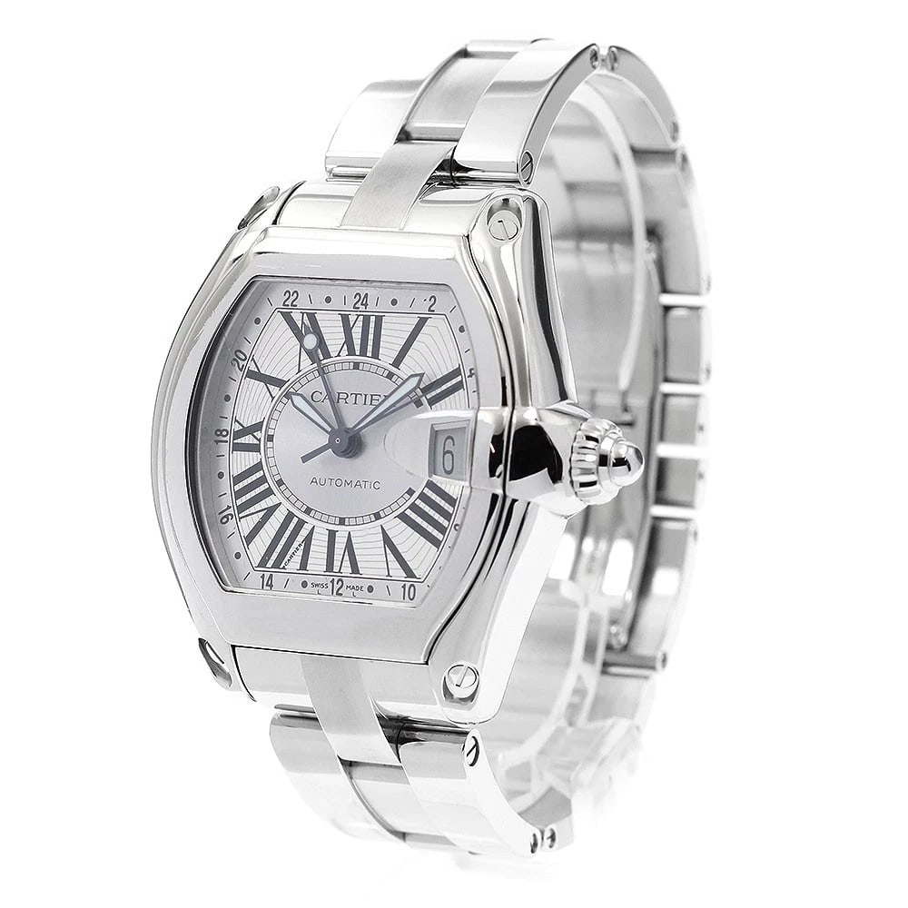 CARTIER ROADSTER SILVER AUTOMATIC WATCH - 2