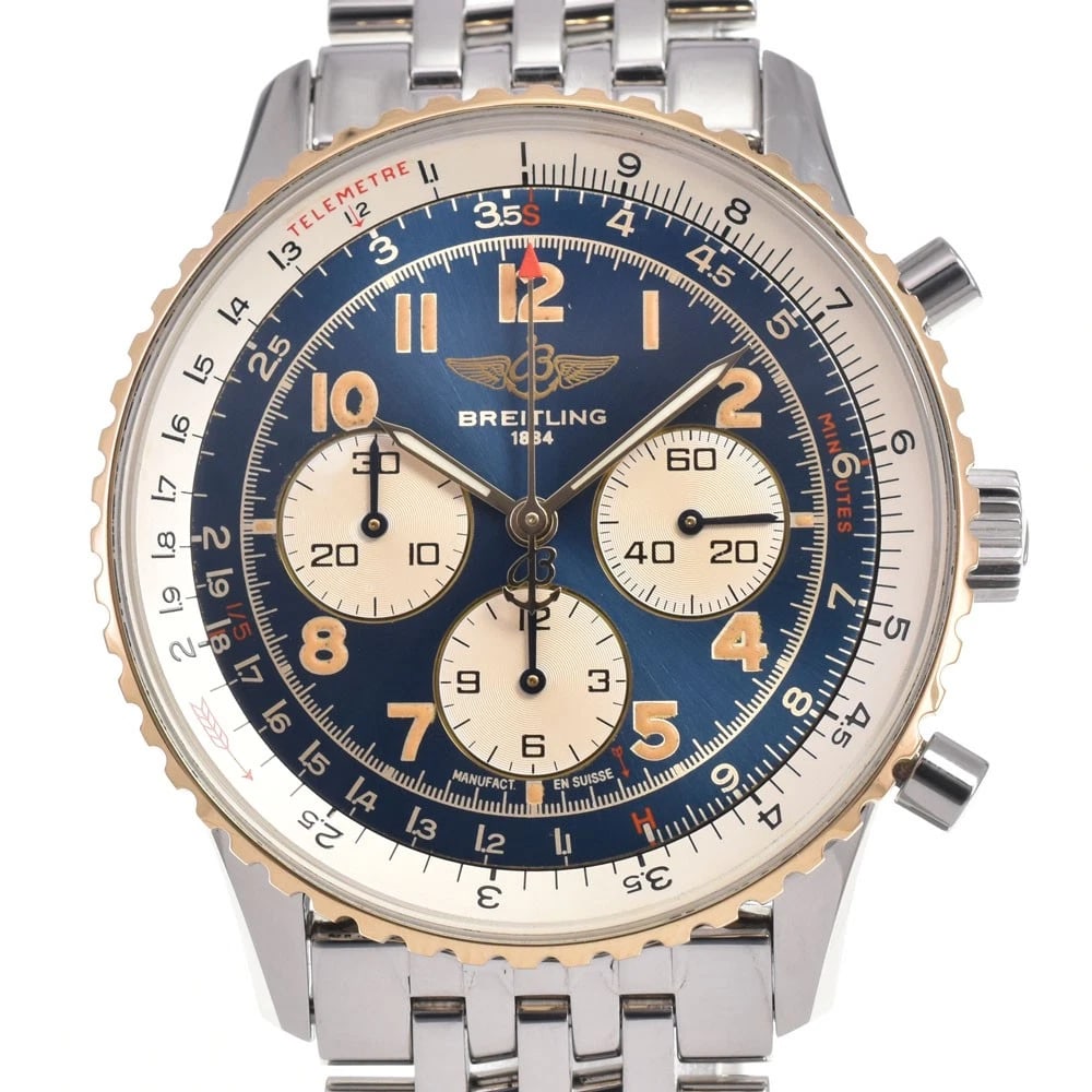 BREITLING NAVITIMER 92 CHRONOGRAPH AUTOMATIC MEN'S WATCH: BREITLING Navitimer 92 Chronograph Automatic Men's Watch Brand: BREITLING Type/Style: Wristwatch Material: Band Material Stainless Steel, Case Material Stainless Steel Color: Band Color Silver, Dial C