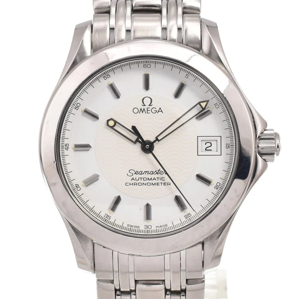 OMEGA SEAMASTER CHRONOMETER WHITE DIAL AUTOMATIC MEN'S WATCH: OMEGA Seamaster Chronometer white Dial Automatic Men's Watch Brand: OMEGA Type/Style: Wristwatch Material: Band Material Stainless Steel, Case Material Stainless Steel Color: Band Color Silver, Dial