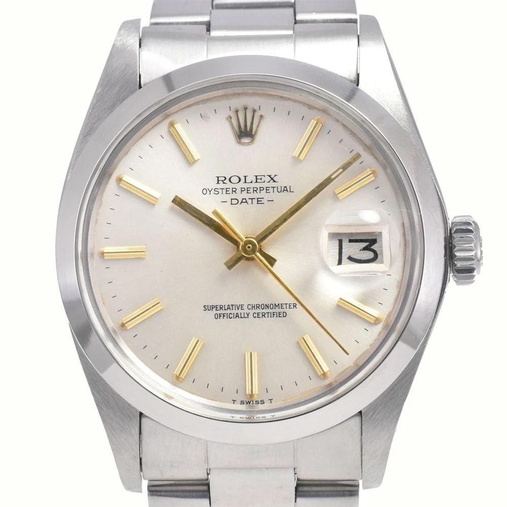 ROLEX OYSTER PERPETUAL DATE AUTOMATIC MEN'S WATCH: ROLEX Oyster perpetual date Automatic Men's Watch Brand: ROLEX Type/Style: Wristwatch Material: Band Material Stainless Steel, Case Material Stainless Steel Color: Band Color Silver, Dial Color