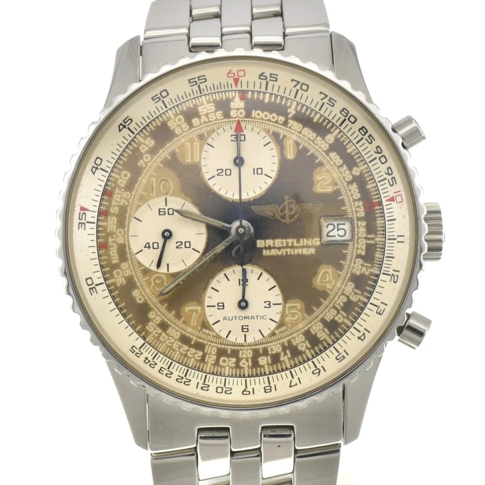 BREITLING OLD NAVI TIMER CHRONOGRAPH AUTOMATIC, WATCH: BREITLING Old Navi Timer Chronograph Automatic, Watch Brand: BREITLING Type/Style: Wristwatch Material: Band Material Stainless Steel, Case Material Stainless Steel Color: Band Color Silver, Dial Colo