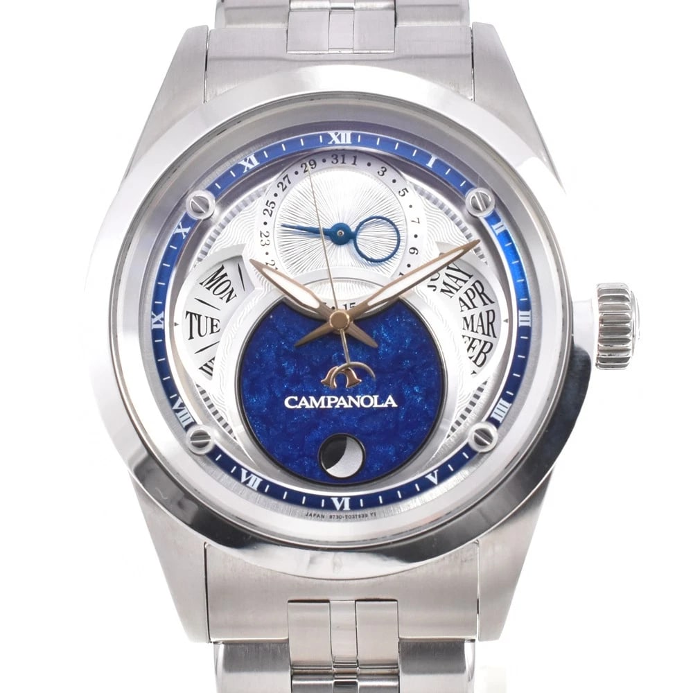 CITIZEN CAMPANOLA KONRURI SOLAR MEN'S WATCH: CITIZEN Campanola Konruri Solar Men's Watch Brand: CITIZEN Type/Style: Wristwatch Material: Band Material Stainless Steel, Case Material Stainless Steel Color: Band Color Silver, Dial Color Silver,
