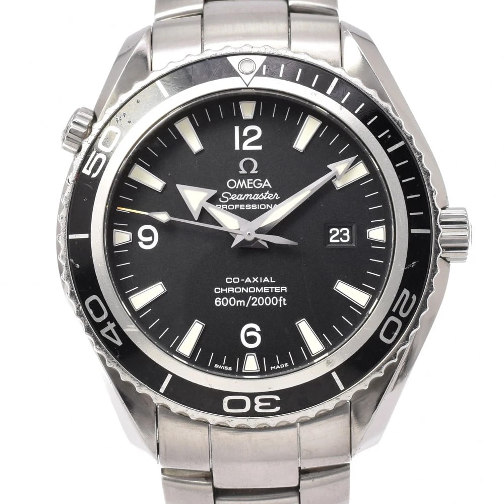 OMEGA SEAMASTER PLANET OCEAN AUTOMATIC MEN'S WATCH: OMEGA Seamaster Planet Ocean Automatic Men's Watch Brand: OMEGA Type/Style: Wristwatch Material: Band Material Stainless Steel, Case Material Stainless Steel Color: Band Color Silver, Dial Color black