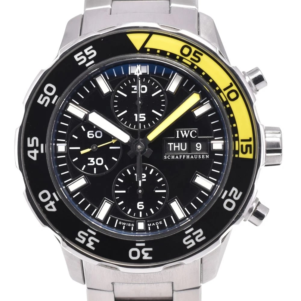 IWC SCHAFFHAUSEN AQUA TIMER CHRONOGRAPH AUTOMATIC MEN'S WATCH: IWC SCHAFFHAUSEN Aqua timer Chronograph Automatic Men's Watch Brand: IWC SCHAFFHAUSEN Type/Style: Wristwatch Material: Band Material Stainless Steel, Case Material Stainless Steel Color: Band Color Si