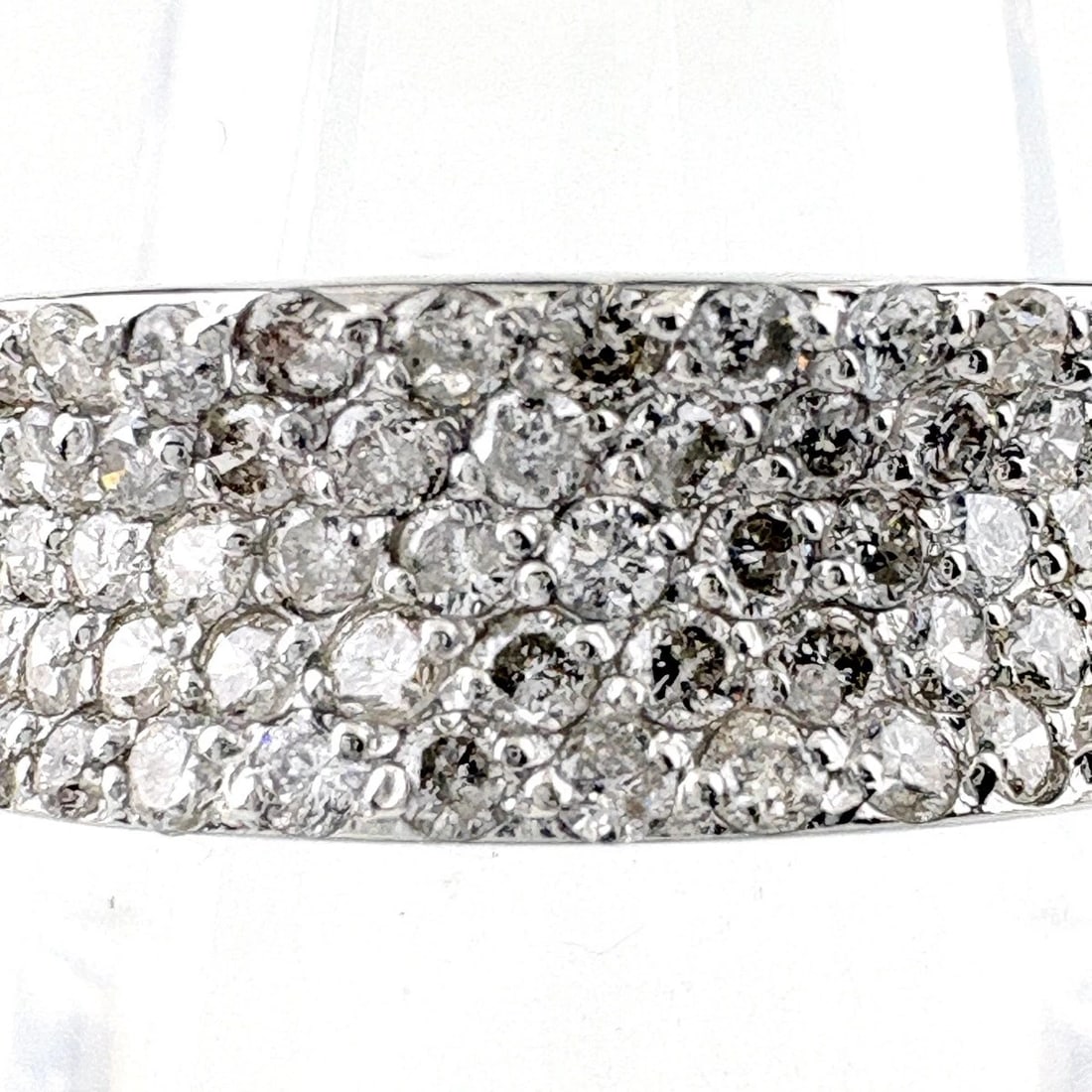 MELEE DIAMOND DESIGN PLATINUM RING - 2