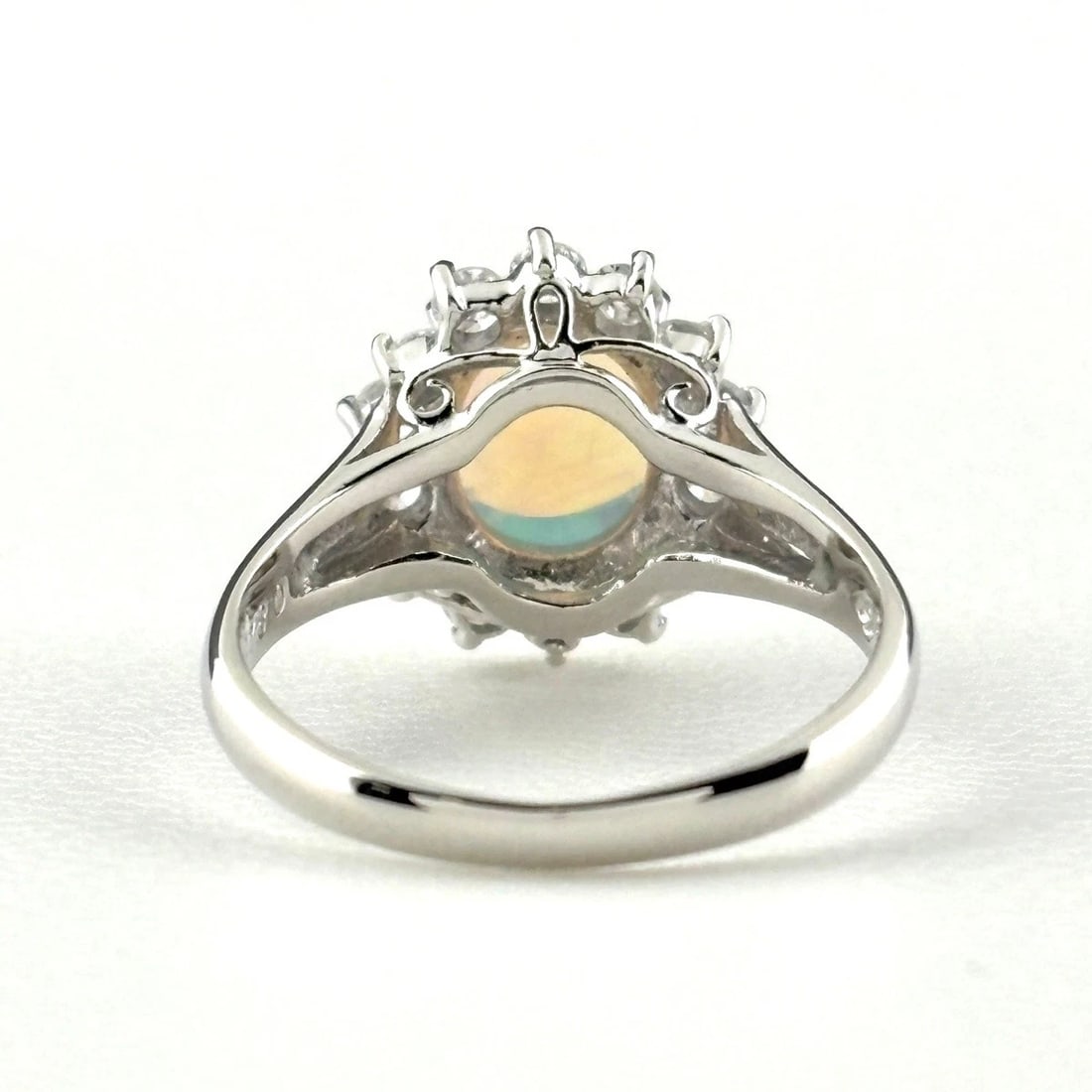 OPAL DESIGN PLATINUM MELEE DIAMOND RING - 3