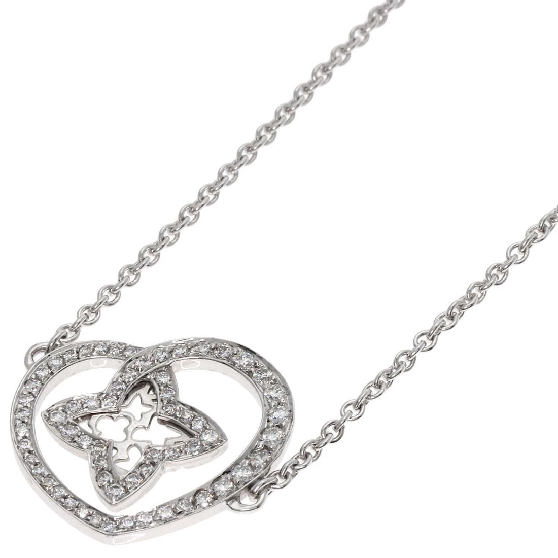 LOUIS VUITTON DIAMOND BRACELET K18 WHITE GOLD: Louis Vuitton Diamond Bracelet K18 White Gold Brand: Louis Vuitton Type/Style: Bracelet Material: K18 white gold, Color: Silver Size: Chain width 0.4 in, Top size 0.56 x 0.64 in, Inner circumference