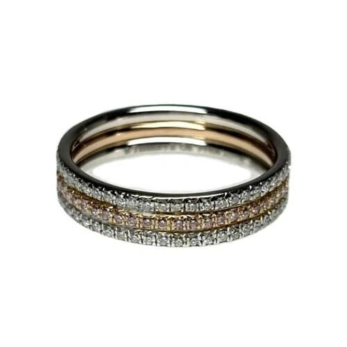 TIFFANY & CO. FULL ETERNITY DIAMOND RING PT950 750PG: Tiffany & Co. Full Eternity Diamond Ring PT950 750PG Brand: Tiffany & Co. Type/Style: Ring Material: Platinum, Pink Gold, Diamonds, Main Stone/Creation NATURAL Color: SILVER,PINK GOLD Size: US5