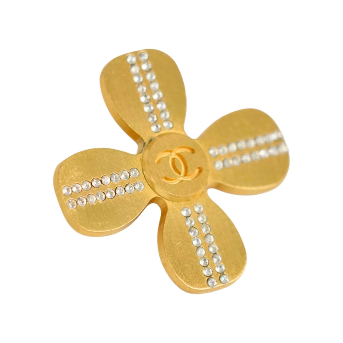 CHANEL COCO MARK CLOVER BROOCH - 3