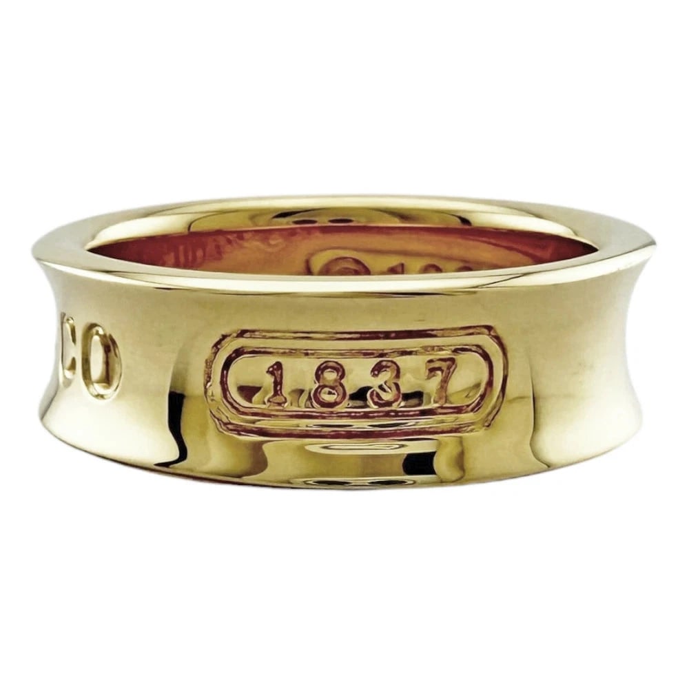 TIFFANY RING K18YG GOLD: Tiffany Ring K18YG Gold Brand: Tiffany & Co. Type/Style: Ring Material: K18 Yellow Gold, Color: Yellow Gold Size: US5.5 Accessories: None Accessories Notice: When purchasing pre-owned good