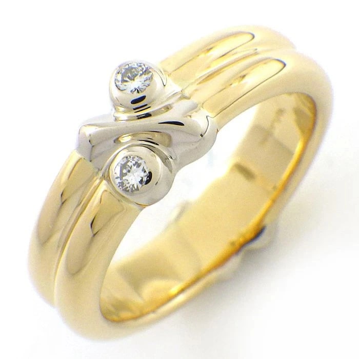 TIFFANY & CO. RING SILVER: Tiffany & Co. Ring Silver Brand: Tiffany & Co. Type/Style: Ring Material: K18 Yellow Gold & K18 White Gold, Main Stone/Creation NATURAL Color: Yg.WG Size: US7.75 Accessories: None Accessor