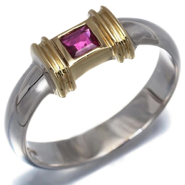 TIFFANY & CO. RUBY RING SILVER 925 K18YG: Tiffany & Co. Ruby Ring Silver 925 K18YG Brand: Tiffany & Co. Type/Style: Ring Material: Silver 925 K18YG, Main Stone/Creation RUBY Color: YEllow Gold,SILVER Size: 5.25 US Accessories: None
