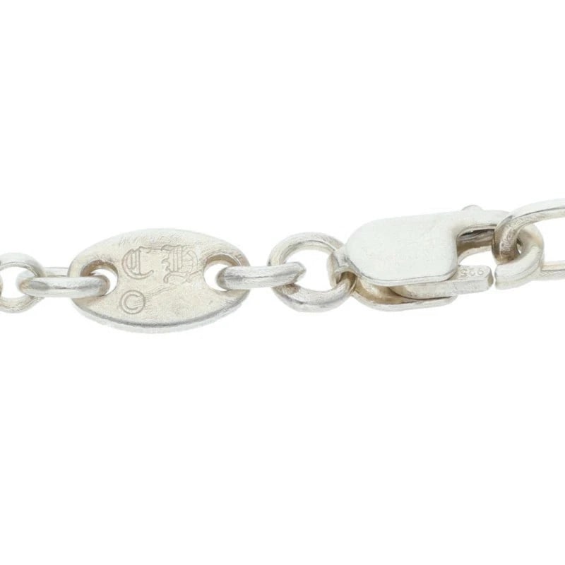 CHROME SILVER NECKLACE ROLL CHAIN - 3