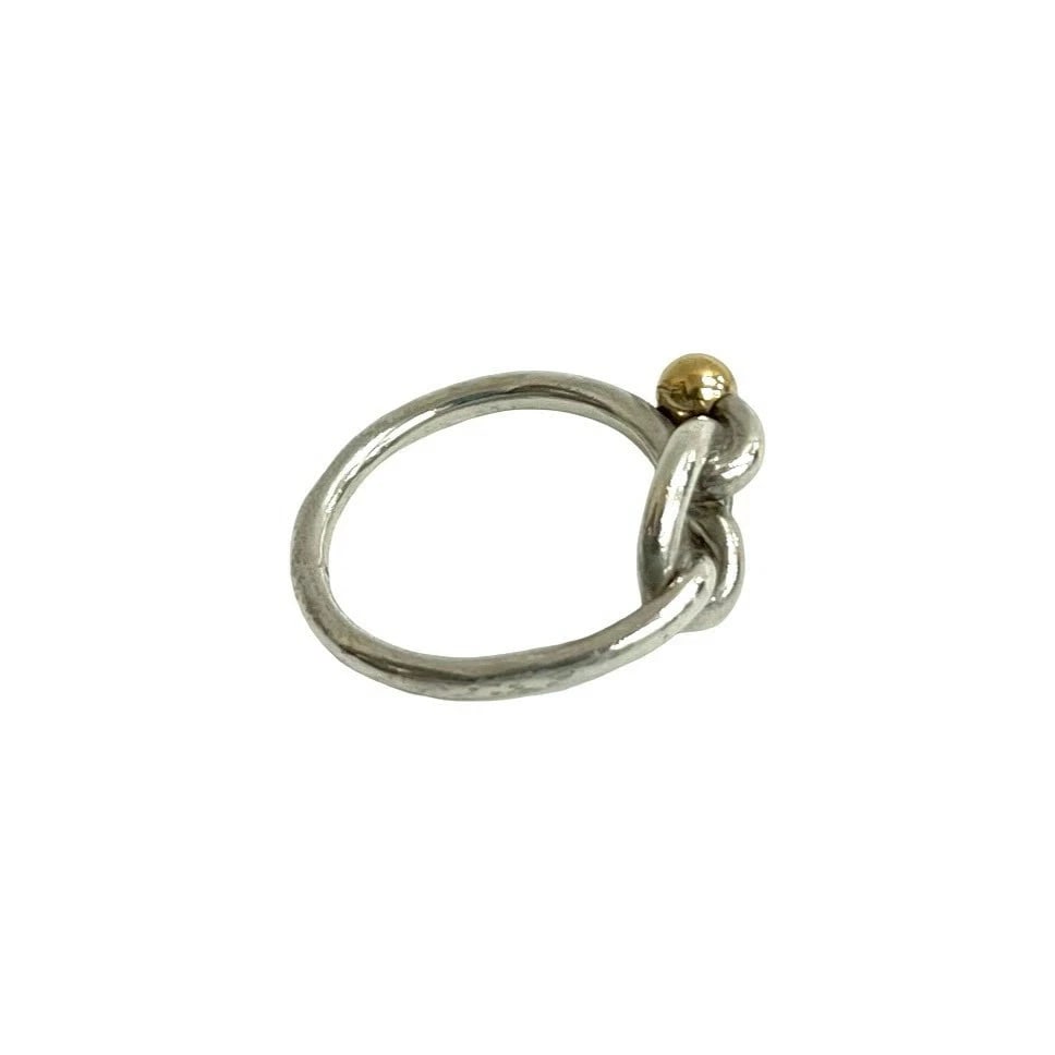 TIFFANY&CO LOVE RING: Tiffany&Co Love ring Brand: Tiffany & Co. Type/Style: Ring Material: Silver 925 and K18 Gold, Color: SILVER,GOLD Size: US 4.75 Accessories: None Accessories Notice: When purchasing pre-own