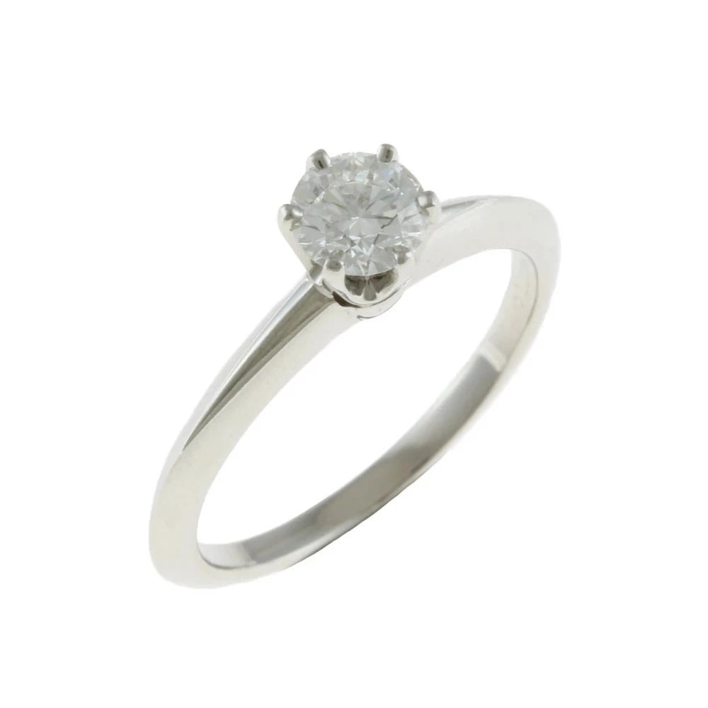 TIFFANY & CO. DIAMOND RING PT950 SILVER: Tiffany & Co. Diamond Ring Pt950 Silver Brand: Tiffany & Co. Type/Style: Ring Material: Pt950 (Platinum), Main Stone/Creation NATURAL Color: SILVER Size: US 5.5 Accessories: None Accessori