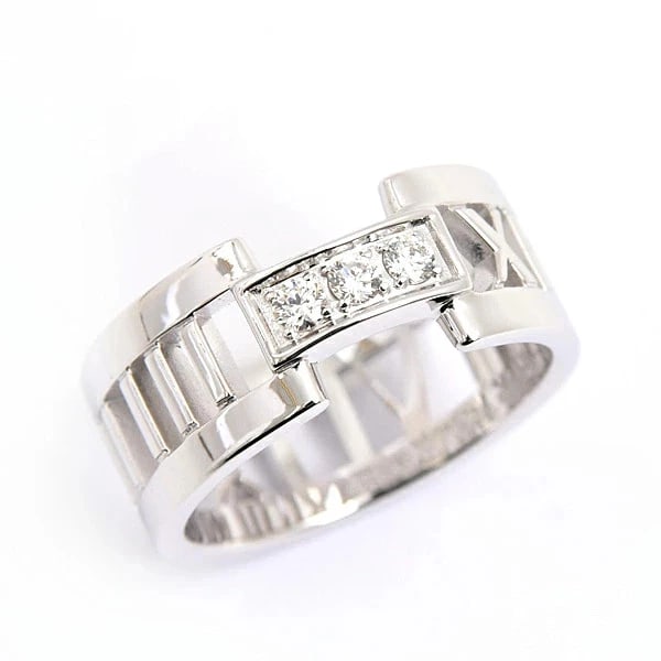TIFFANY DIAMOND RING: Tiffany Diamond Ring Brand: Tiffany & Co. Type/Style: Ring Material: K18 White Gold, Main Stone/Creation NATURAL Color: WHITE GOLD Size: US 6.25 Accessories: None Accessories Notice: When