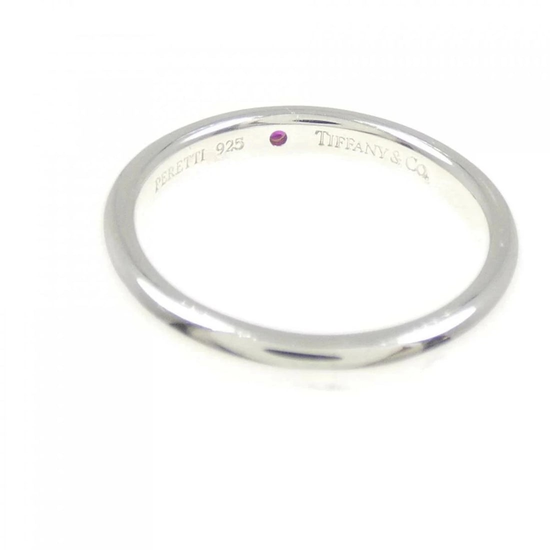 TIFFANY RUBY SILVER BAND RING 925 - 3