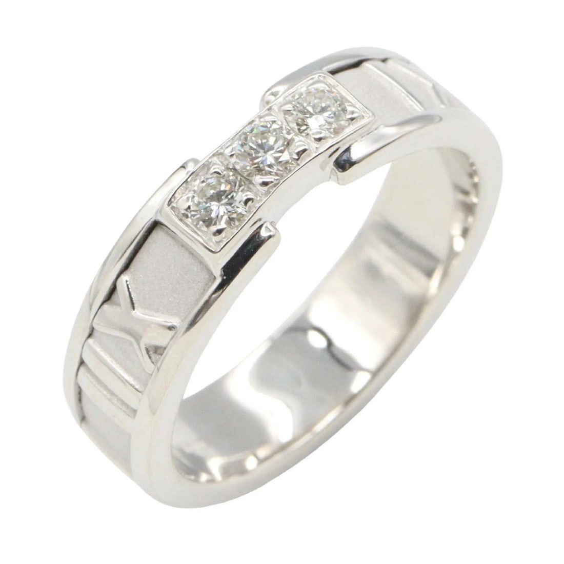 TIFFANY DIAMOND RING K18WG: Tiffany Diamond Ring K18WG Brand: Tiffany & Co. Type/Style: Ring Material: K18WG, Main Stone/Creation NATURAL Color: WHITE GOLD Size: US5.5 Accessories: None Accessories Notice: When purch
