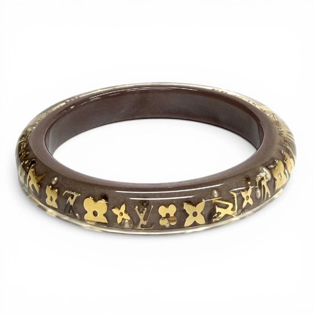 LOUIS VUITTON MONOGRAM BRACELET: Louis Vuitton Monogram Bracelet Brand: Louis Vuitton Type/Style: Bracelet Material: Leather, Color: Not Specified Size: Inner circumference approximately 6.7 inches Accessories: None Accessories
