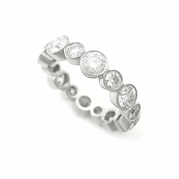 TIFFANY JAZZ DIAMOND RING LARGE MODEL: Tiffany Jazz Diamond Ring Large Model Brand: Tiffany & Co. Type/Style: Ring Material: Platinum (Pt950), Main Stone/Creation NATURAL Color: SILVER Size: 4.75 - 5 US Accessories: None Accessories
