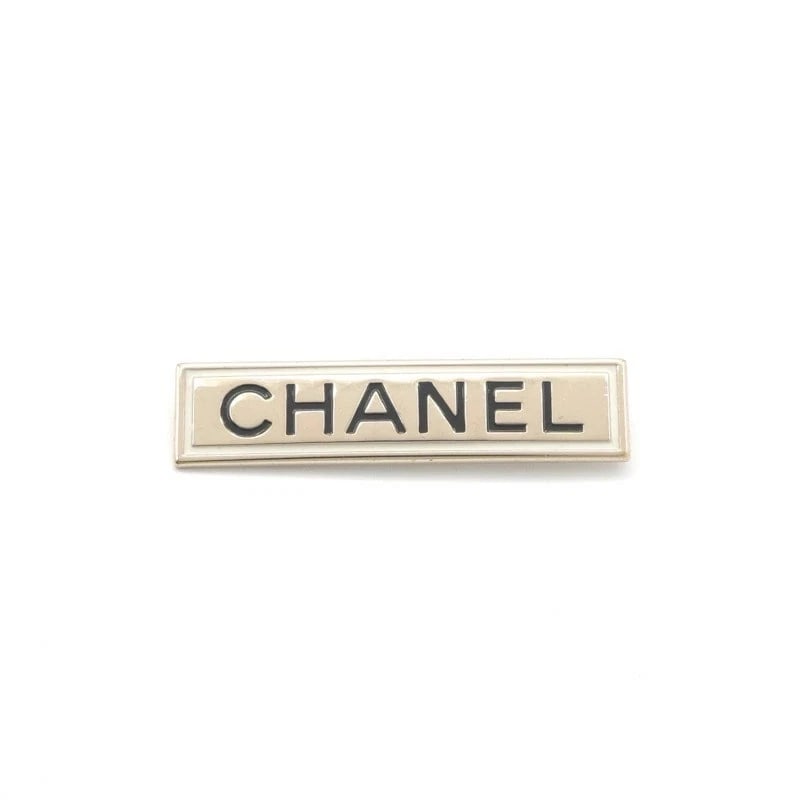 CHANEL BROOCH CORSAGE GOLD BLACK WHITE: CHANEL Brooch Corsage Gold Black White Brand: Chanel Type/Style: Brooch Material: GP, Color: Gold, Black, White Size: 2.5 in x 0.6 in Accessories: None Accessories Notice: When purchasing