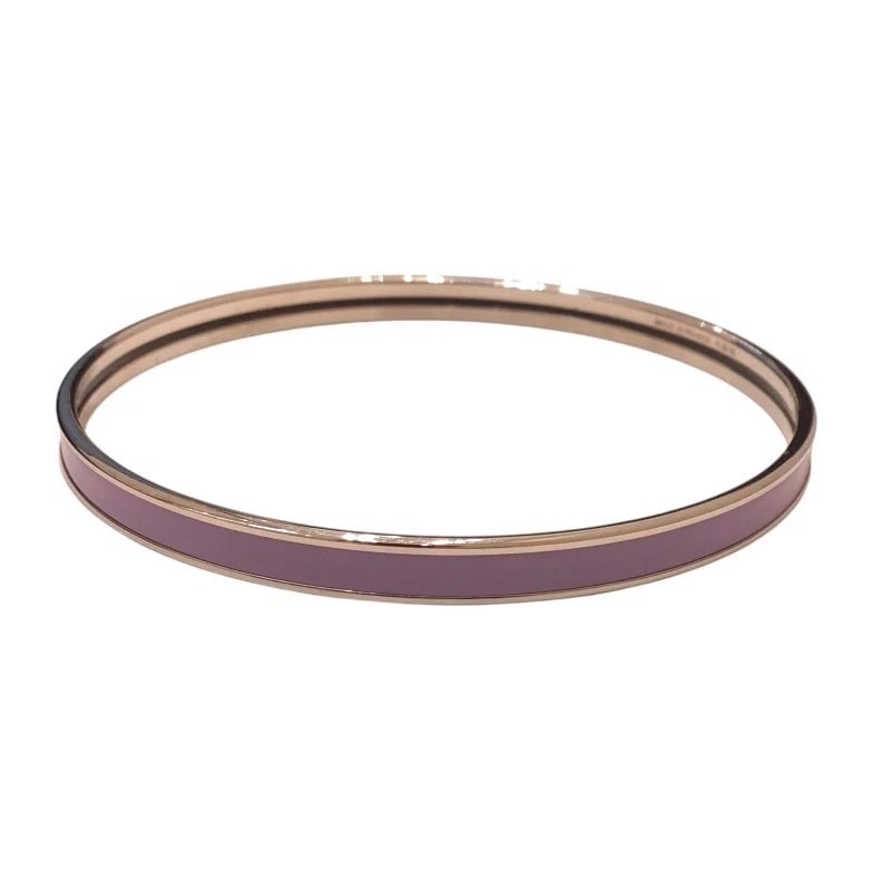 HERMES UNI ENAMEL BRACELET PURPLE METAL: Hermes Uni Enamel Bracelet Purple Metal Brand: Hermes Type/Style: Bracelet Material: Enamel, Metal, Color: Purple Size: Outer diameter: 2.8 inches; inner diameter: 2.6 inches. Accessories: None
