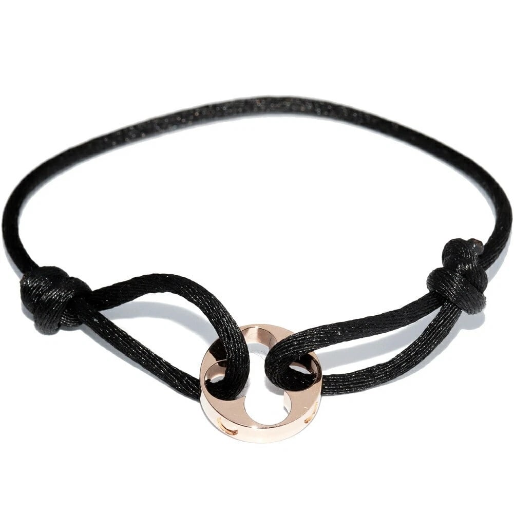 LOUIS VUITTON K18 PINK GOLD BRACELET: Louis Vuitton K18 Pink Gold Bracelet Brand: Louis Vuitton Type/Style: Bracelet Material: Leather, Color: Pink gold Size: approximately 9.1 inches in circumference (max), usable length Accessories:
