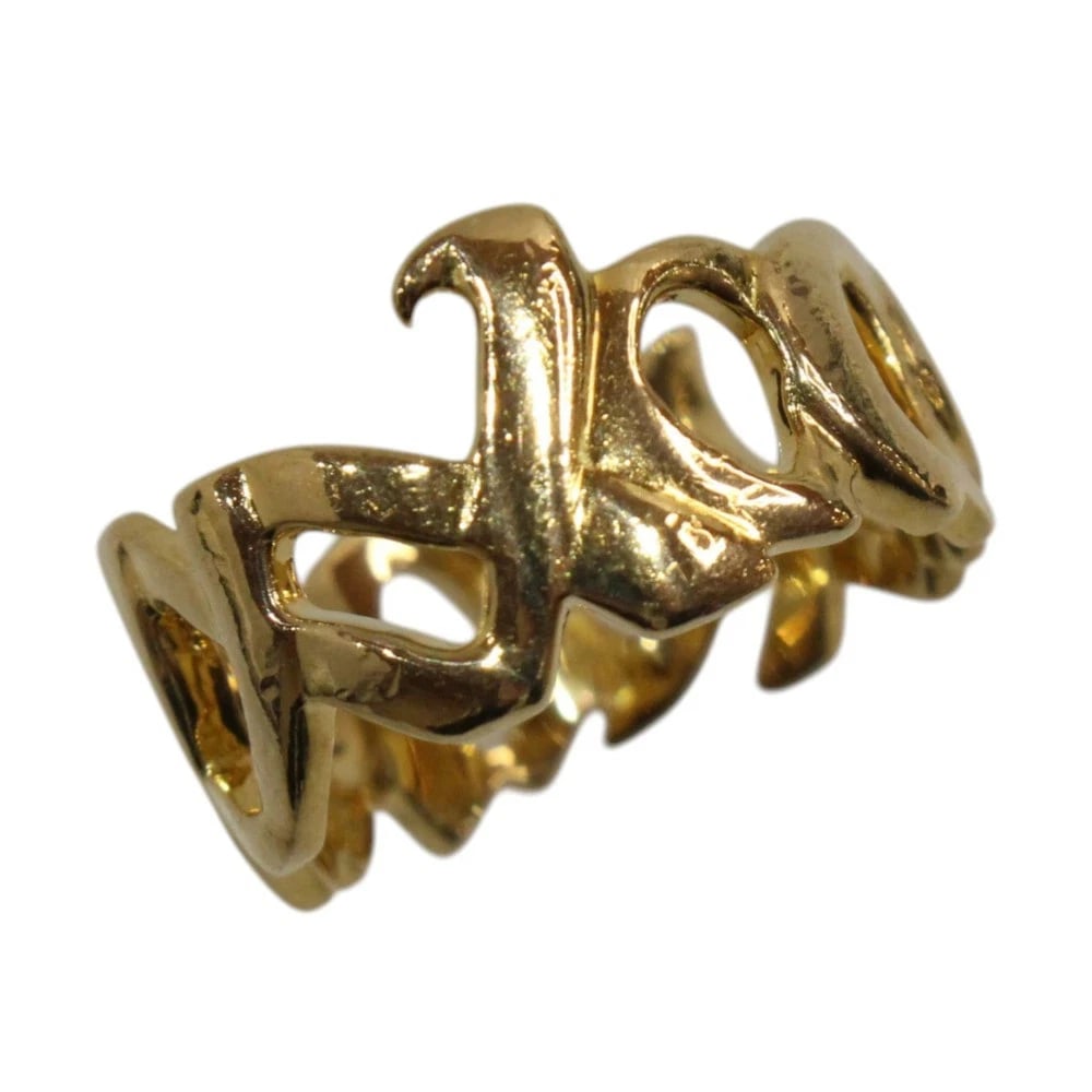 TIFFANY & CO. LOVE & KISS RING K18 YG GOLD (1 of 5)