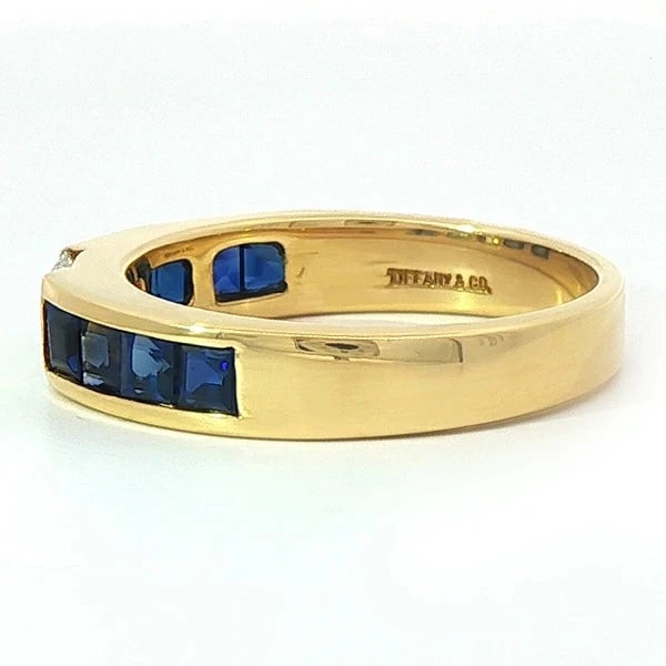 TIFFANY DIAMOND SAPPHIRE RING - 2