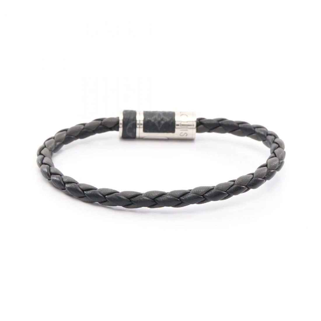 LOUIS VUITTON MONOGRAM ECLIPSE SILVER BRACELET - 2